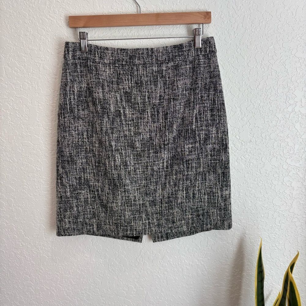 Kate Spade Black White Tweed Pencil Skirt Size 8
